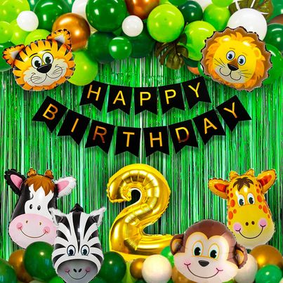 Party Propz 2Nd Birthday Decoration Items For Boys - Pack Of 52