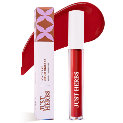 Just Herbs Pigmented Smudge & Sweat Proof Quick Dry Liquid Sindoor (Scarlet Maroon)
