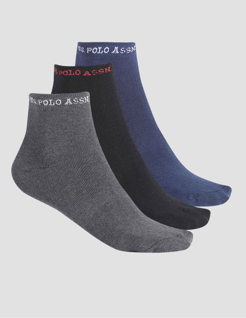 U.S. Polo Assn. | Socks Pack of 3 | I646 | Navy, Black and Grey U.S. Polo Assn. | Socks Pack of 3 | I646 | Navy, Black and Grey
