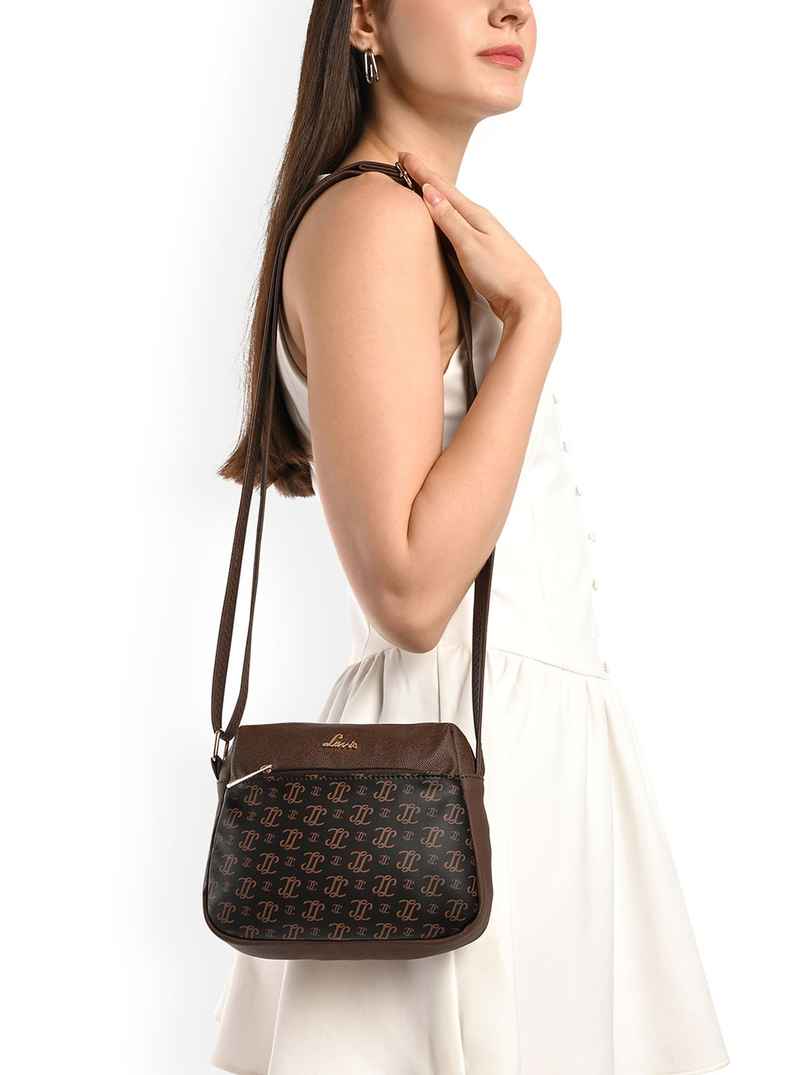 Lavie Women's Mono Ll Farah Crossbody Sling Bag | Ladies Purse Handbag | Brown