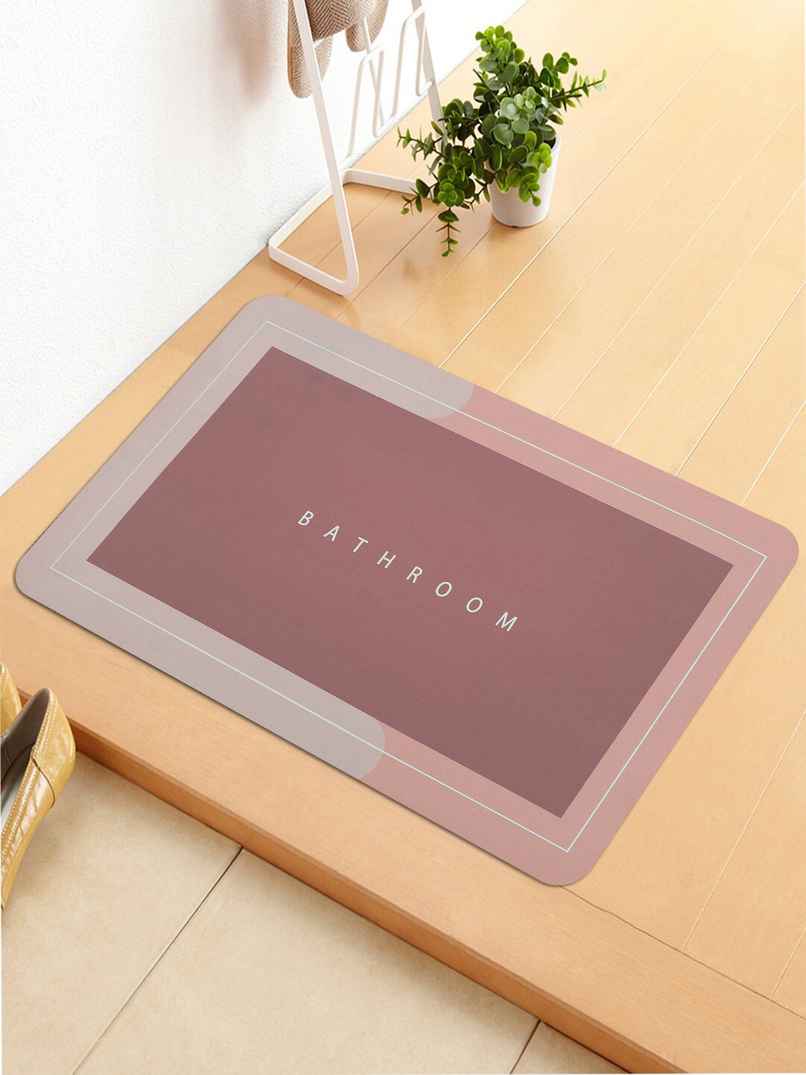 Homeharmony Rubber Floor Protecting Mat, Dark Pink (57x36Cm) Homeharmony Rubber Floor Protecting Mat, Dark Pink (57x36Cm)