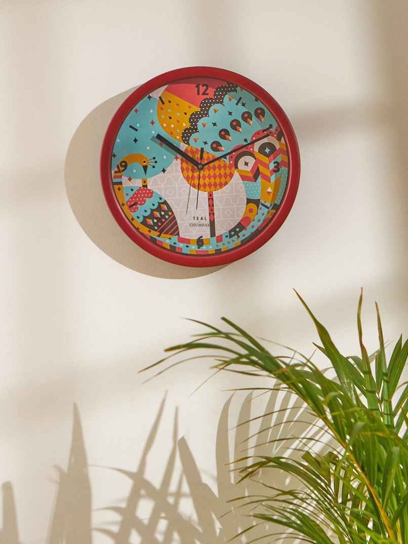 Teal By Chumbak | Peacock Pride Wall Clock | Assorted Teal By Chumbak | Peacock Pride Wall Clock | Assorted