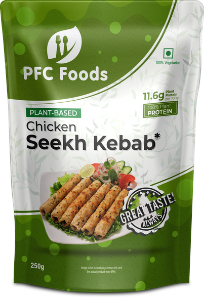 Pfc FOODs Plant Based Chicken Seekh Kebab