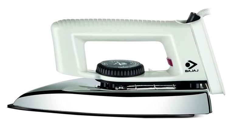 Bajaj Popular Light Weight 1000W Dry Iron | Advance Soleplate And Anti-Bacterial German Coating Technology | 360 Degree Swivel Cord | Cool Touch Handle - White Bajaj Popular Light Weight 1000W Dry Iron | Advance Soleplate And Anti-Bacterial German Coating Technology | 360 Degree Swivel Cord | Cool Touch Handle - White