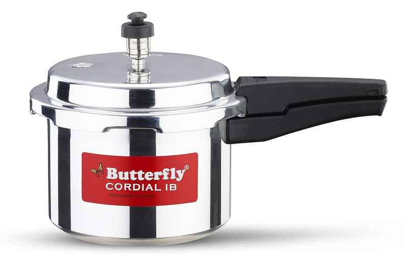Butterfly Cordial Induction Base Aluminium Pressure Cooker with Outer Lid, 3 Litres, Silver Butterfly Cordial Induction Base Aluminium Pressure Cooker with Outer Lid, 3 Litres, Silver