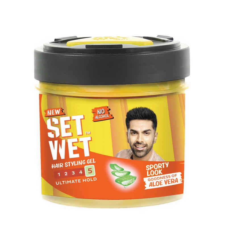Set Wet Hair Gel for Men Ultimate Hold Maximum Hold Jar