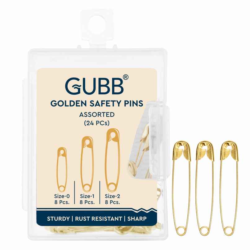Gubb Golden Safety Pin Assorted Size Gubb Golden Safety Pin Assorted Size