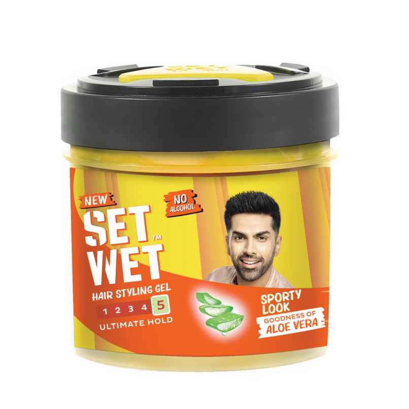 Set Wet Hair Gel for Men Ultimate Hold Maximum Hold Jar