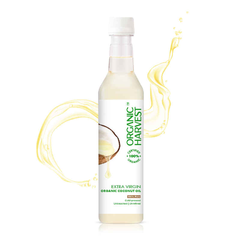 Organic Harvest Cold Pressed Extra Virgin Organic Coconut Oil For All Types Of Hair Skin