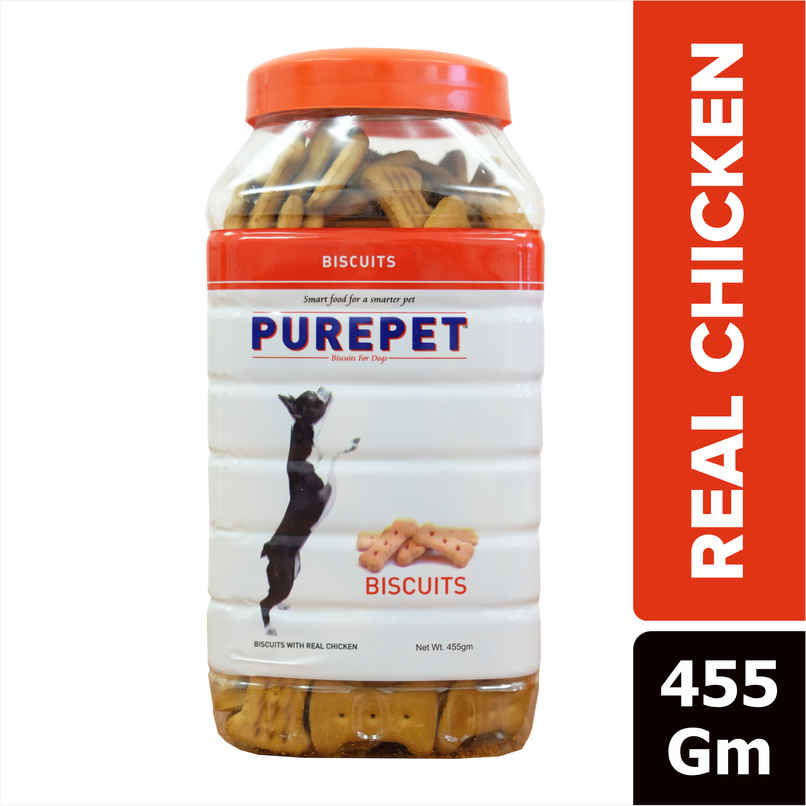 Purepet Chicken Flavour Dog Biscuit Treats Jar