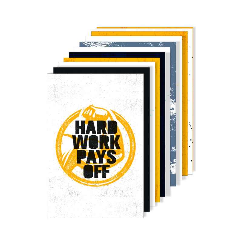 Paper Plane Design Motivational Gym/Fitness Workout Posters | Set of 10 | (12 Inch x 18 Inch) D10