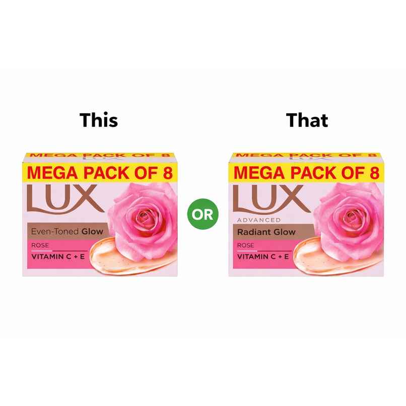 Lux Even-Toned Glow Bathing Soap infused with Vitamin C & E For Superior Glow Offer