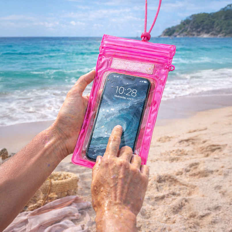 Waterproof Pink Mobile Cover Pouch | Bright Storey