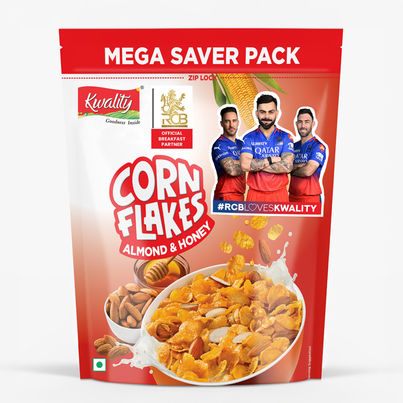 Kwality Corn Flakes With Almond & Honey - Made With Golden Corns
