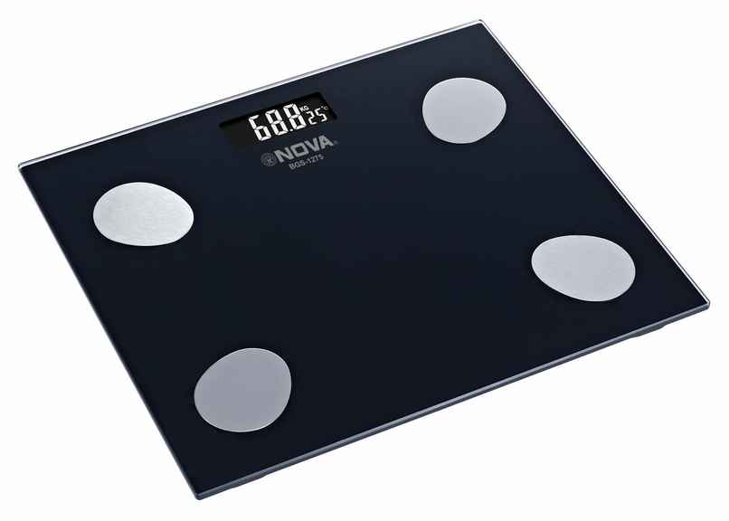 Nova BGS 1275 Glass Bluetooth Body Fat Scale - 150Kg | Black