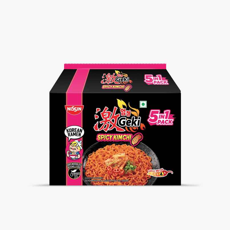 Nissin Geki Hot and Spicy Korean Instant Noodles Kimchi Flavor Nissin Geki Hot and Spicy Korean Instant Noodles Kimchi Flavor