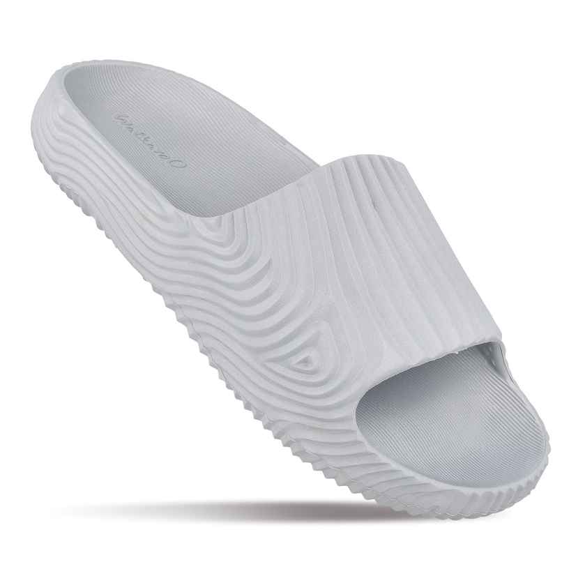 Walkaroo Men's Flip Flop Sliders | WC8769 Light Grey | UK 9