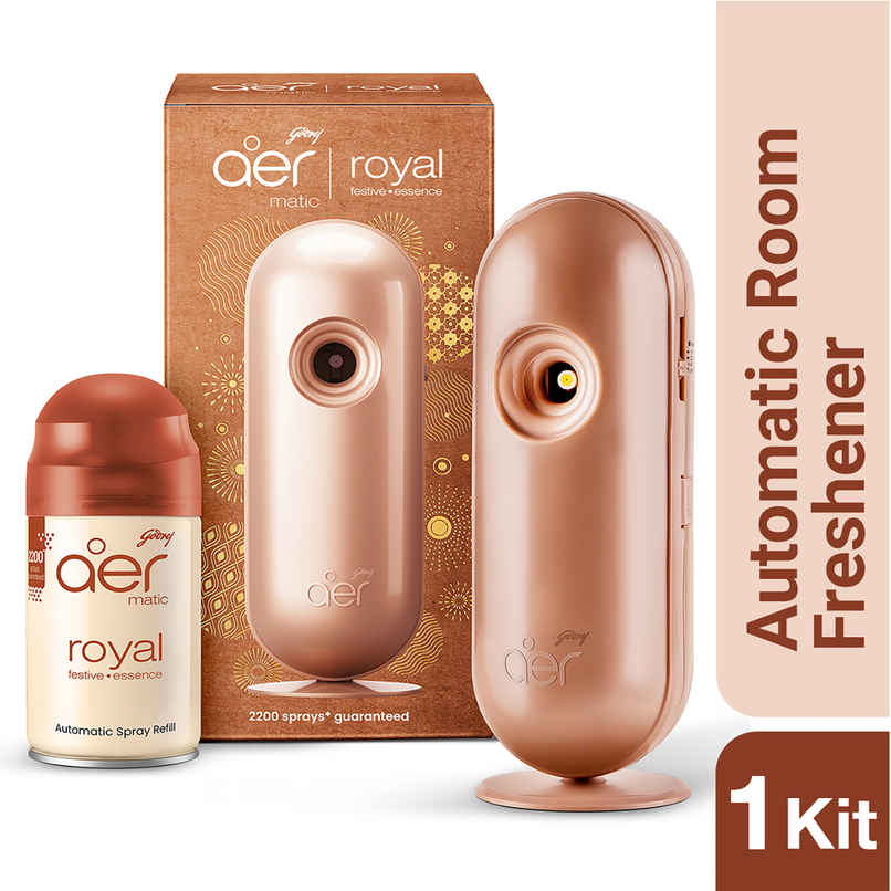 Godrej aer Matic Combi Room Freshener | Royal Festive Essence | Machine + Refill