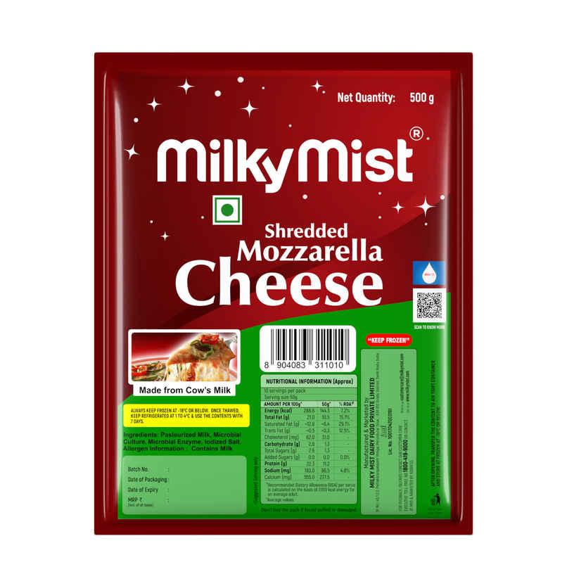 Milky Mist Shredded Mozzarella Pizza Cheese