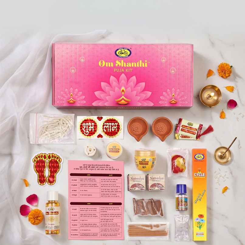 Pure Puja Kit | Om Shanthi All-In-One Puja Kit | Daily & Festive Use | Cycle Pure Puja Kit | Om Shanthi All-In-One Puja Kit | Daily & Festive Use | Cycle