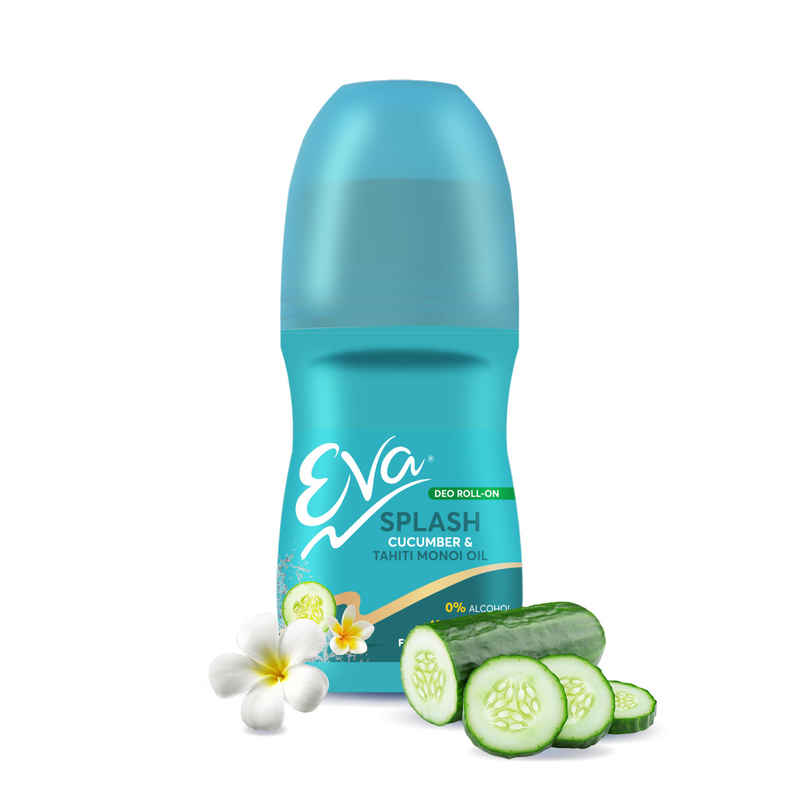 Eva Splash Underarm Roll on Deodorant | With Tahiti Monoi Oil and Cucumber Extracts
