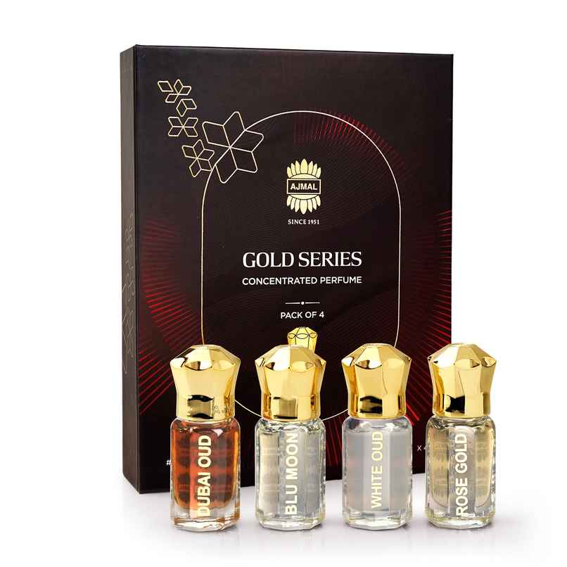 Ajmal Gold Series Attar Perfume Gift Set For Men & Women Ajmal Gold Series Attar Perfume Gift Set For Men & Women