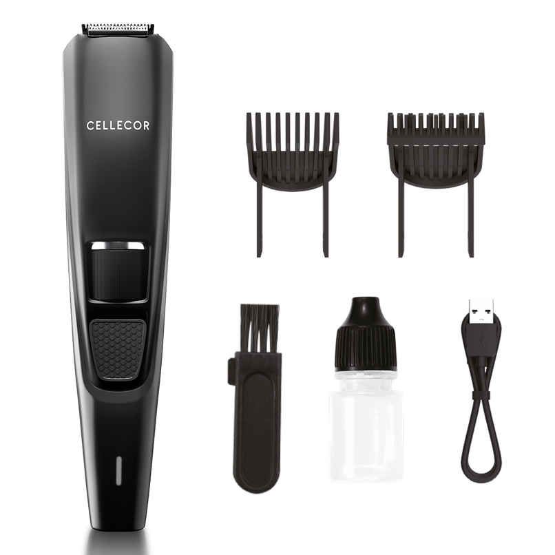 Cellecor ACE Beard & Stubble Trimmer for Men | 20 Length Settings | 2 Guide Combs | Black Cellecor ACE Beard & Stubble Trimmer for Men | 20 Length Settings | 2 Guide Combs | Black