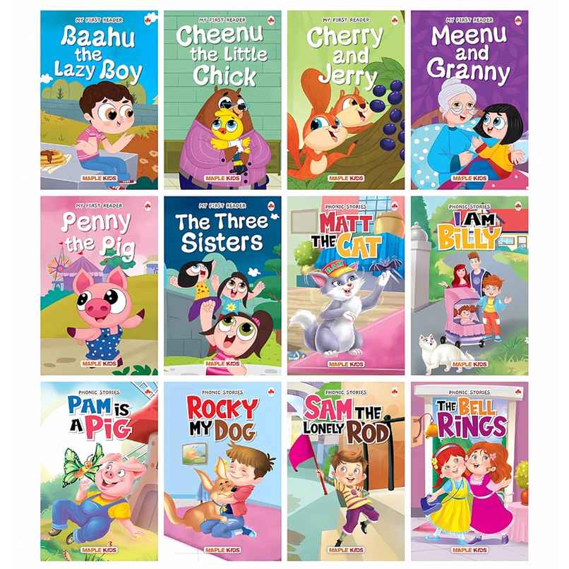 Story Books for Kids - First Reader (Illustrated) (Set of 12 Books)