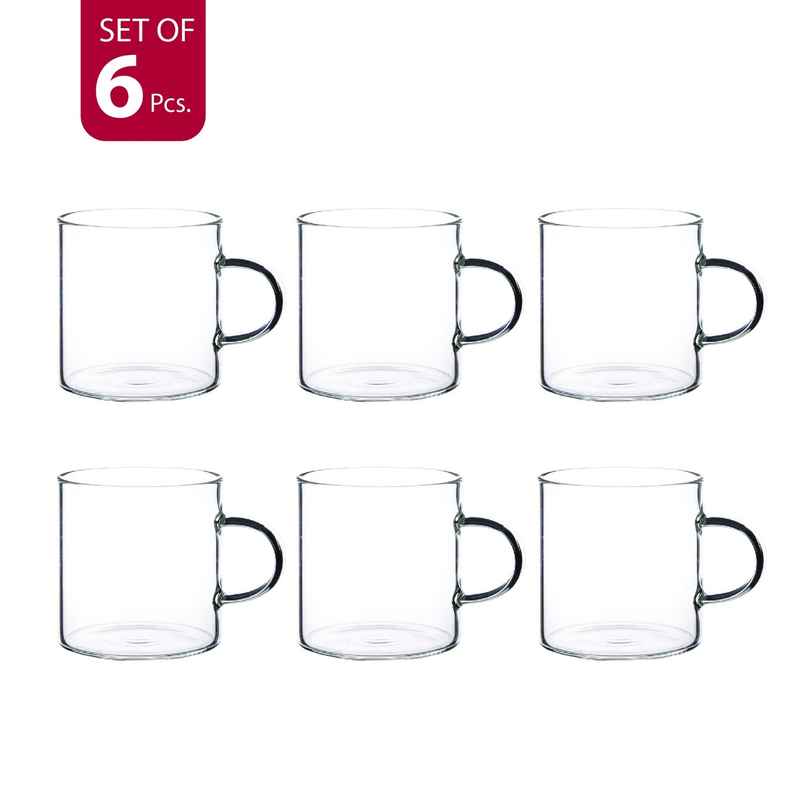 Sanjeev Kapoor Tucson High Borosilicate Mug 130 ml - Set Of 6 pcs