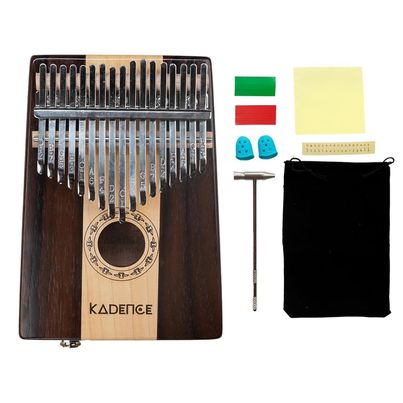 Kadence Kalimba 17 Keys Thumb Piano | Easy To Learn Portable Musical Instrument With Tuning Hammer