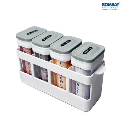 Spice and Masala Holder | With Tray Grey Colour