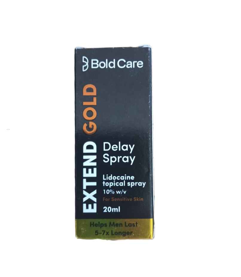 Bold Care Extend Gold Delay Spray | Lidocaine 10% Spray For Longer Sex