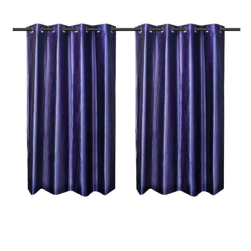 Antzco Plain Blue Window Curtain 5 ft x 4 ft | Pack of 2 | WC11