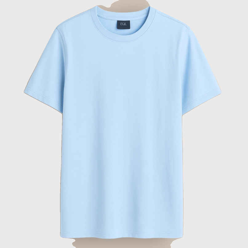 EQL Unisex Select Cotton Lycra T-Shirt | Light Blue - L