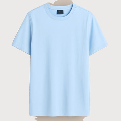 EQL Unisex Select Cotton Lycra T-Shirt | Light Blue - L