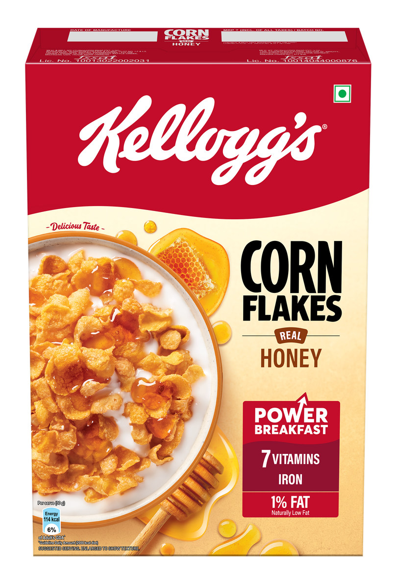 Kelloggs Corn Flakes With Real Honey Kelloggs Corn Flakes With Real Honey