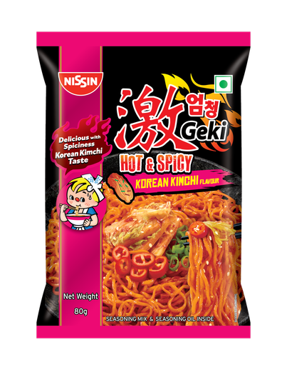 Nissin Geki - Hot and Spicy Korean Kimchi Flavoured Ramen Instant Noodles