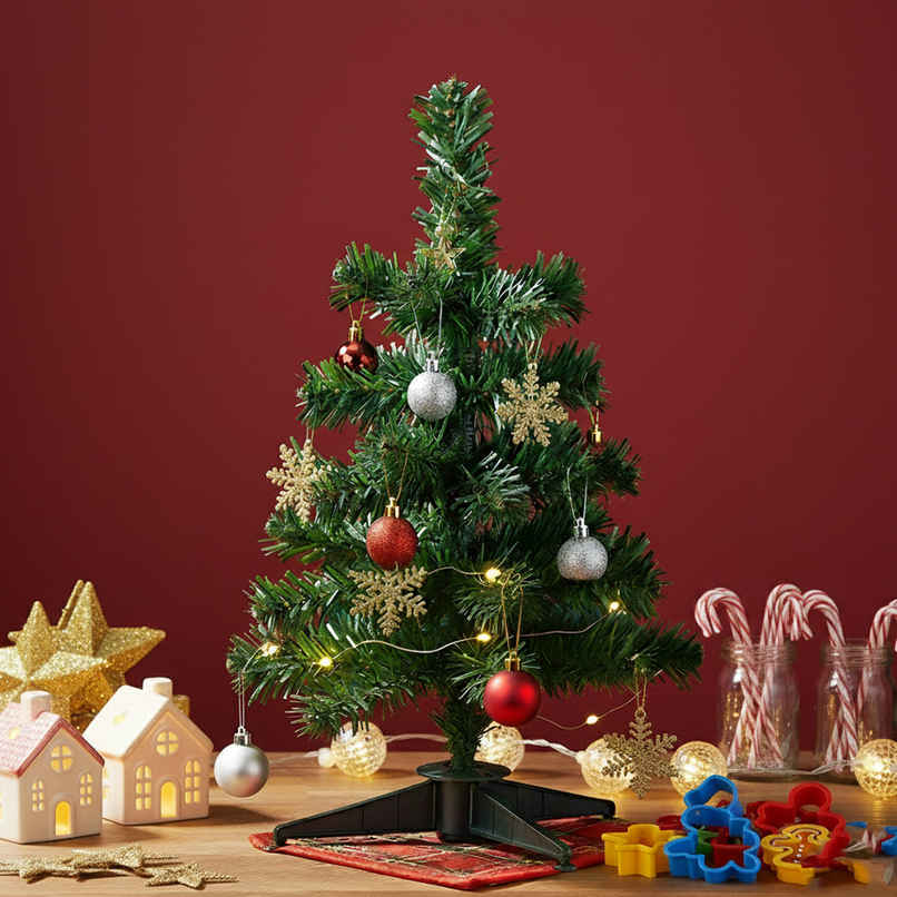 Christmas Tree | 2 ft | Ideal for Home, Office & Party Decor | Mad Over Print