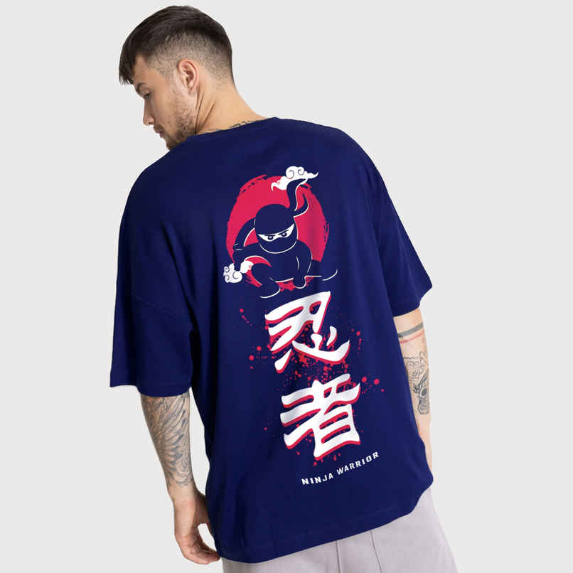 De Tees Men's Oversize T-shirt | M-OST-NAVY-NINJA | Navy - S