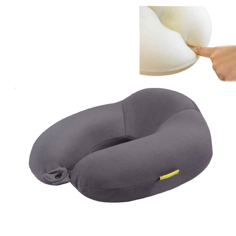 ORKA Unisex Solid Supersoft Neck Pillow | Grey - One Size ORKA Unisex Solid Supersoft Neck Pillow | Grey - One Size