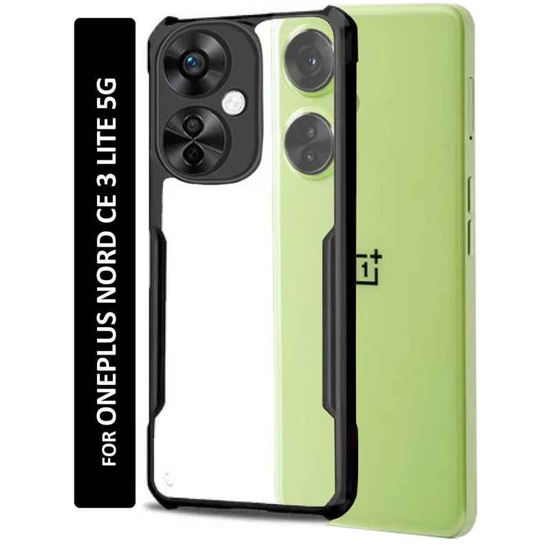 Kwine Case Oneplus Nord Ce 3 Lite Back Cover - Black Bordered Transparent Case Kwine Case Oneplus Nord Ce 3 Lite Back Cover - Black Bordered Transparent Case