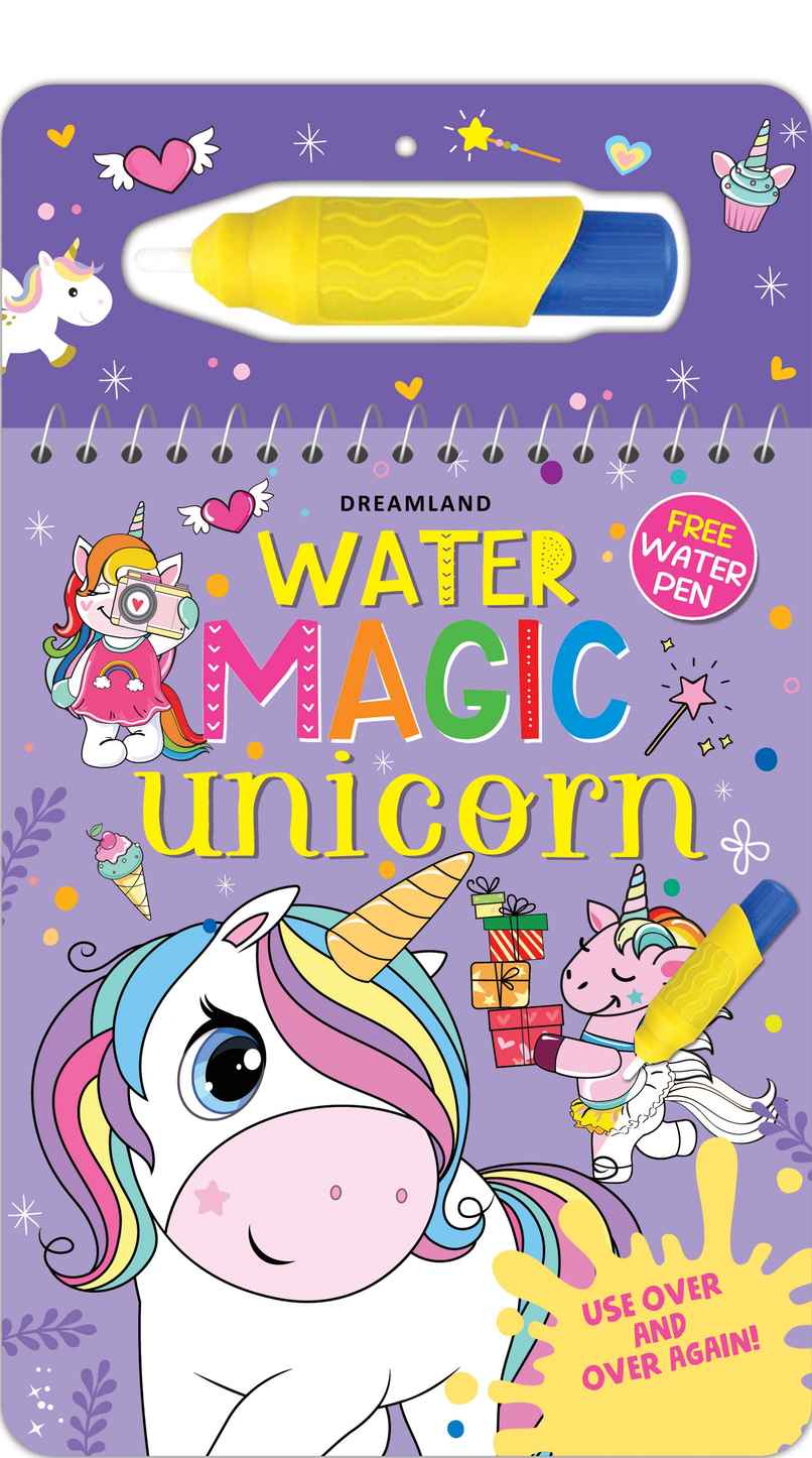 Dreamland Water Magic Unicorn- With Water Pen - Use over and over again | Gift Pack, 12 Pages