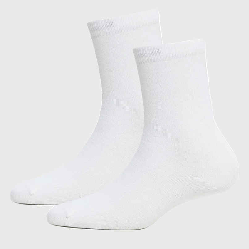 Jockey Unisex Solid Cotton, Nylon, and Elastane Socks | White | 5 - 6 years