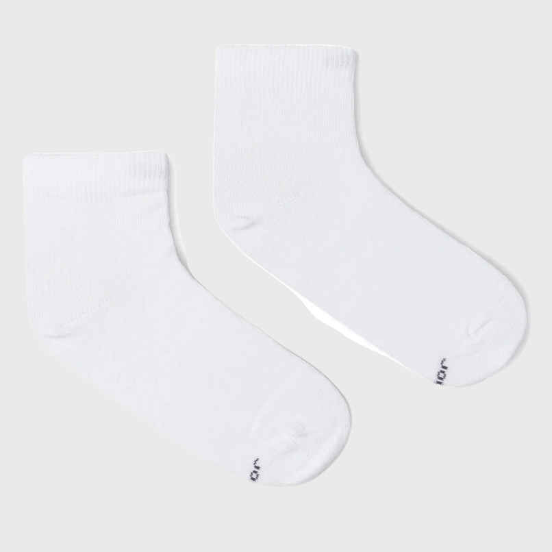 Jockey Unisex Solid Cotton, Nylon and Elastane Ankle Length Socks | White | 5 - 6 years