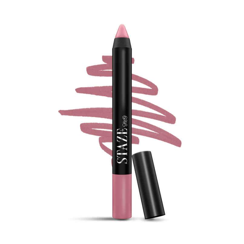 Staze 9to9 Pout On Matte + Smudgeproof Lip Crayon | Matte Finish | 12-Hour Stay | 09 Mauve On Staze 9to9 Pout On Matte + Smudgeproof Lip Crayon | Matte Finish | 12-Hour Stay | 09 Mauve On