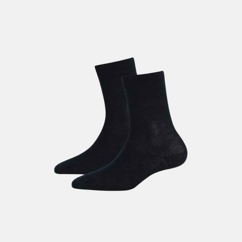 Jockey Unisex Solid Cotton, Nylon, and Elastane Calf Length Socks | Black | 9 - 10 years