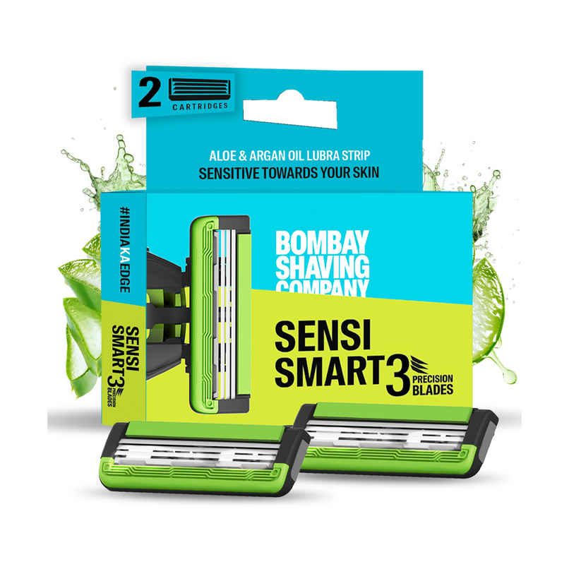 Cartridge For Bombay Shaving Company Sensi Smart 3 Razor| Curved Blades Ensure Precise, Safe, And Smooth Shaves Cartridge For Bombay Shaving Company Sensi Smart 3 Razor| Curved Blades Ensure Precise, Safe, And Smooth Shaves