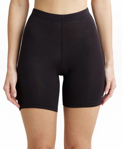 Jockey 1529 Women's Super Combed Cotton Mid Waist Underwear Shorties|Concealed Waistband | Black-S