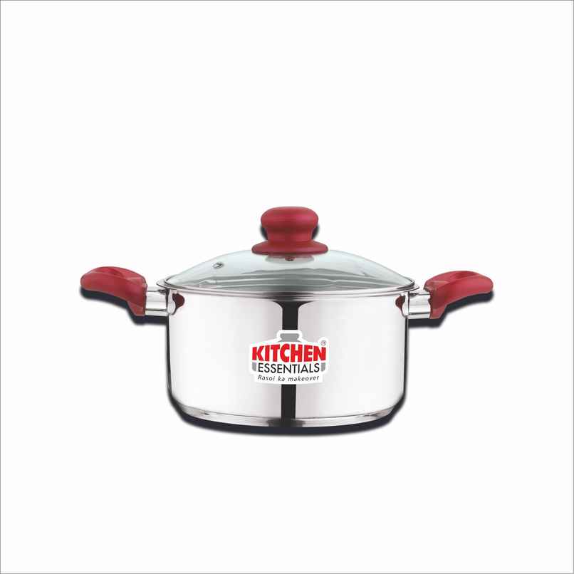 Kitchen Essentials Perpetua-Impact Forged Bottom Casserole 20 With Glass lid, Soft Touch handle