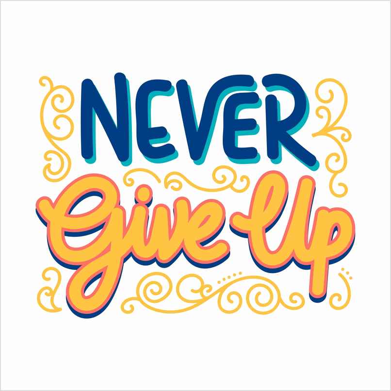 Samsidhi Auto Never Give Up Sticker Samsidhi Auto Never Give Up Sticker